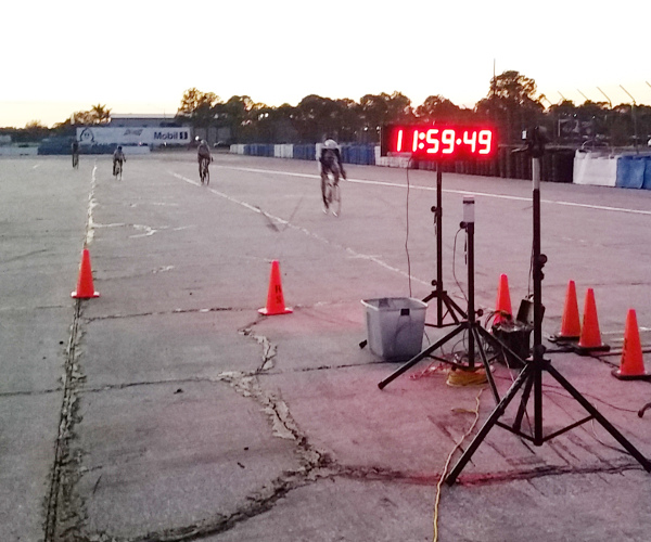image of timing clock at end of the 12 hour event